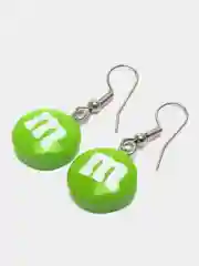 Салатовый серьги M&M's, пара