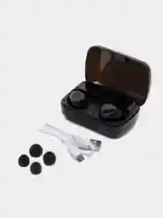 Черный наушники беспроводные M10, с Powerbank 2000 мАч
