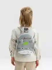 Серый металлик рюкзак детский плюшевый