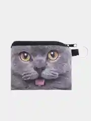Серый косметичка-кошелёк "Фламинго", 9 х 11 см
