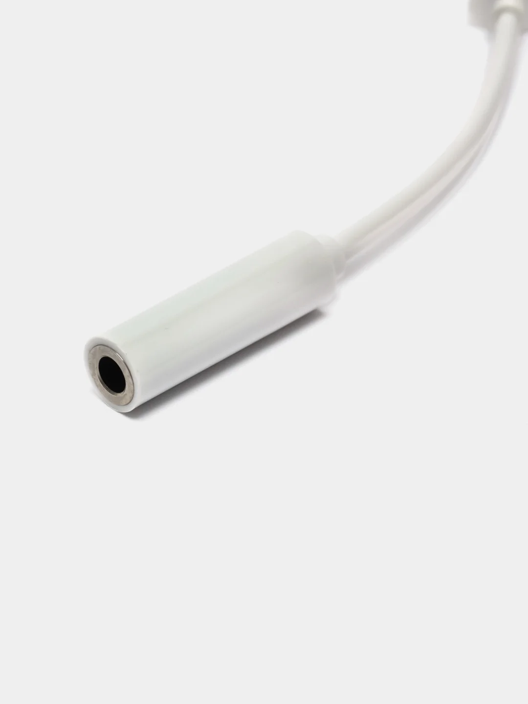Белый адаптер переходник Denmen DU01 USB Type-C на Jack