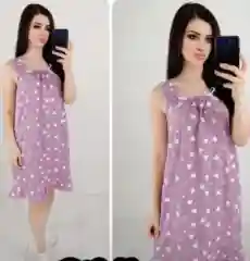 Женская сорочка из хлопка с рюшками на подоле