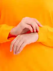 Оранжевый костюм летний женский, толстовка и шорты
