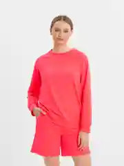 Розовый костюм летний женский, толстовка и шорты