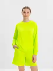 Салатовый костюм летний женский, толстовка и шорты