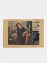 Алый конверт подарочный для денег с фото открыткой "Владимир Мигуля"