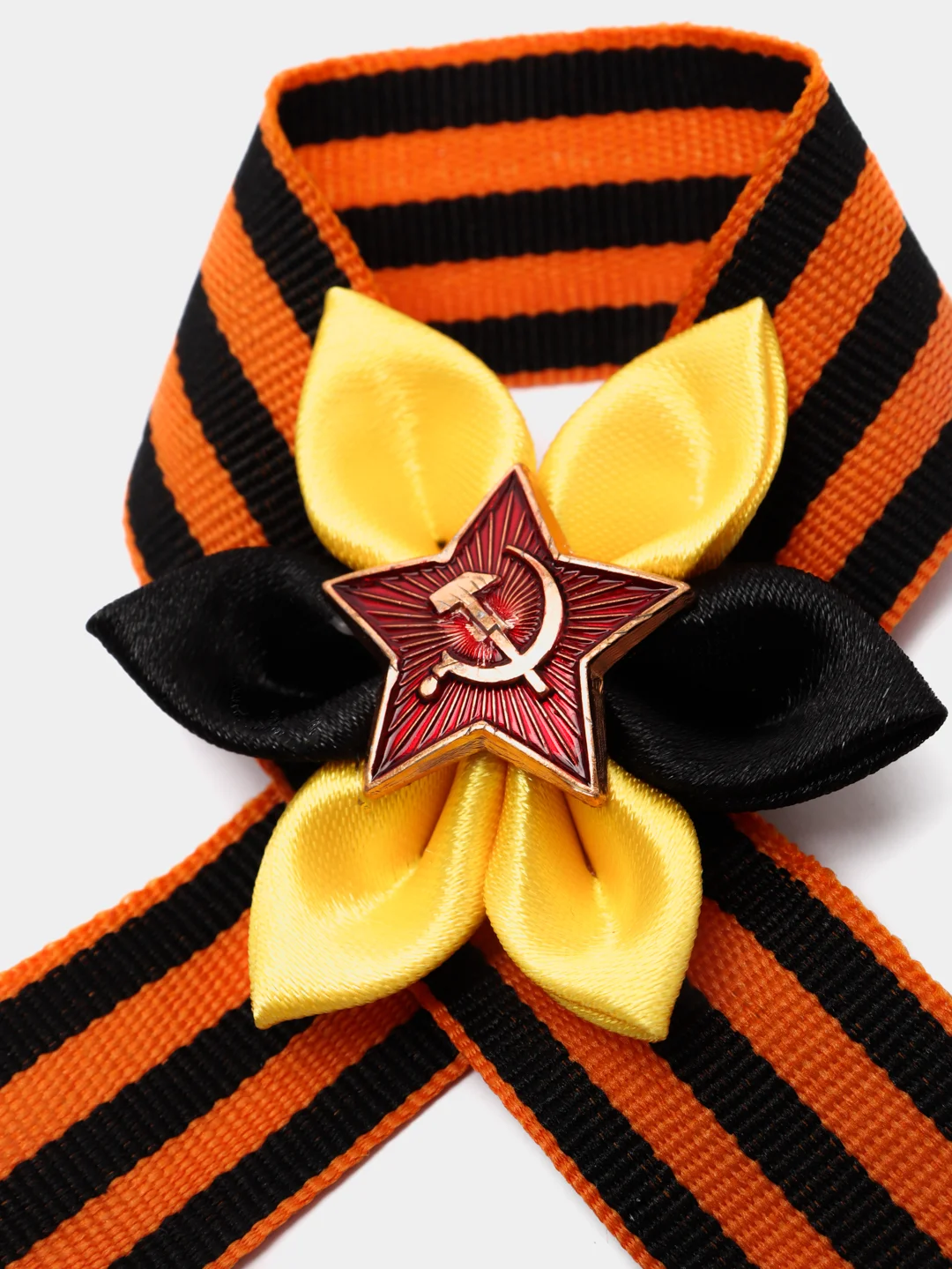 Брошь "Георгиевская лента" на 9 мая