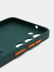 Зеленый чехол для Samsung Galaxy S23/S23 Ultra/S23 Plus, с карманом для карт, прозрачный