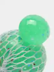 Зеленый антистресс Сетка блестки звездочки, 7 см