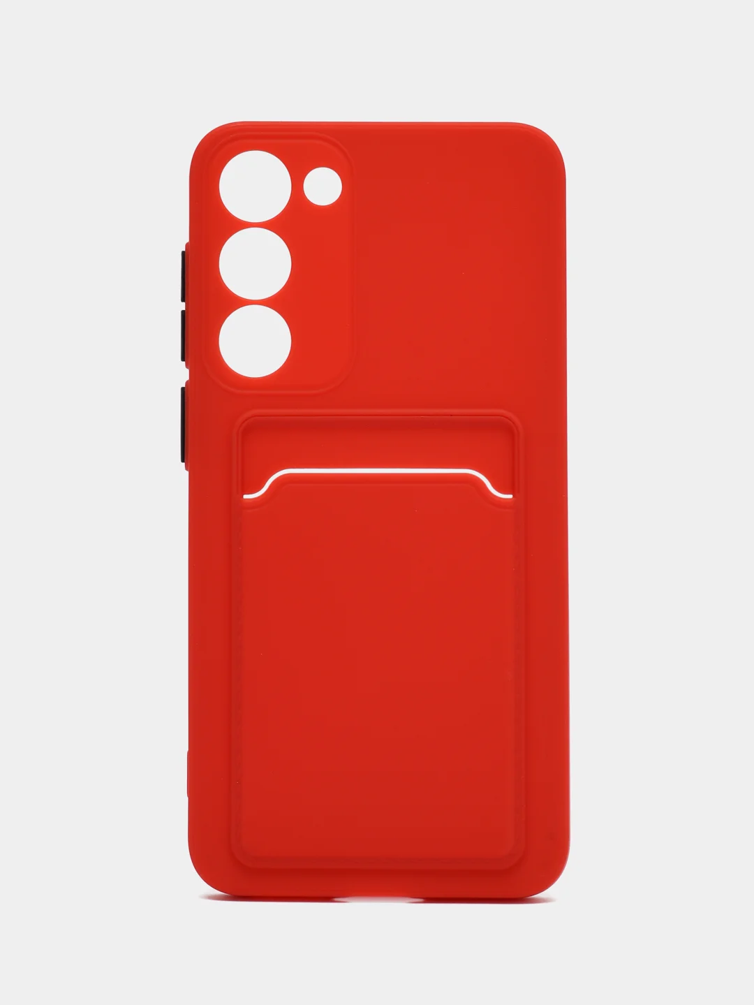 Красный чехол для Samsung Galaxy S23/S23 Ultra/S23 Plus, с карманом для карт, прозрачный