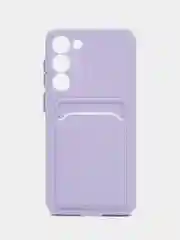 Сиреневый чехол для Samsung Galaxy S23/S23 Ultra/S23 Plus, с карманом для карт, прозрачный