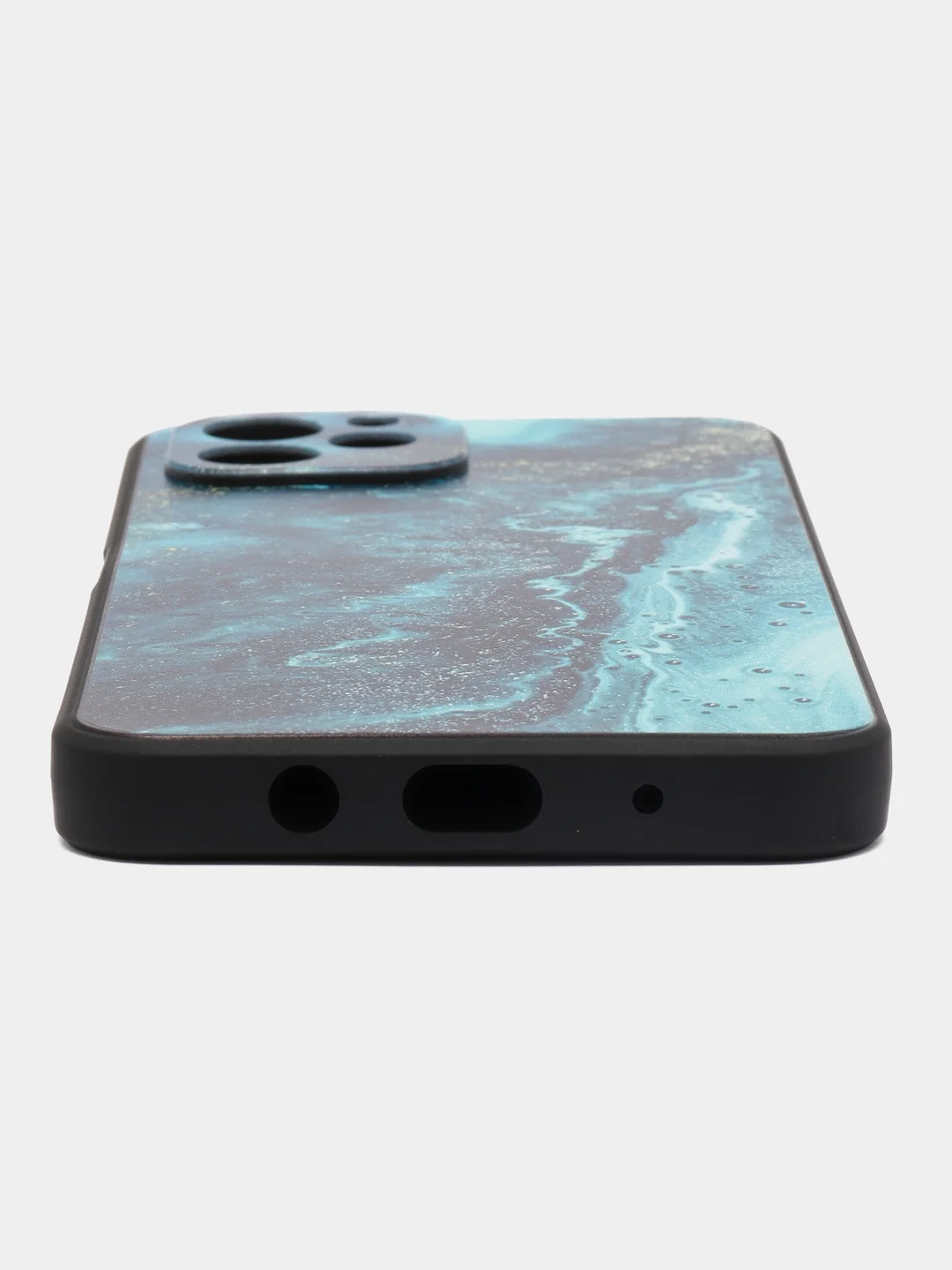 Тёмно-бирюзовый силиконовый чехол для Huawei NOVA Y61, с принтом, с рисунком (Хуавей Нова у61)