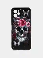 Тёмно-бордовый силиконовый чехол для Huawei NOVA Y61, с принтом, с рисунком (Хуавей Нова у61)