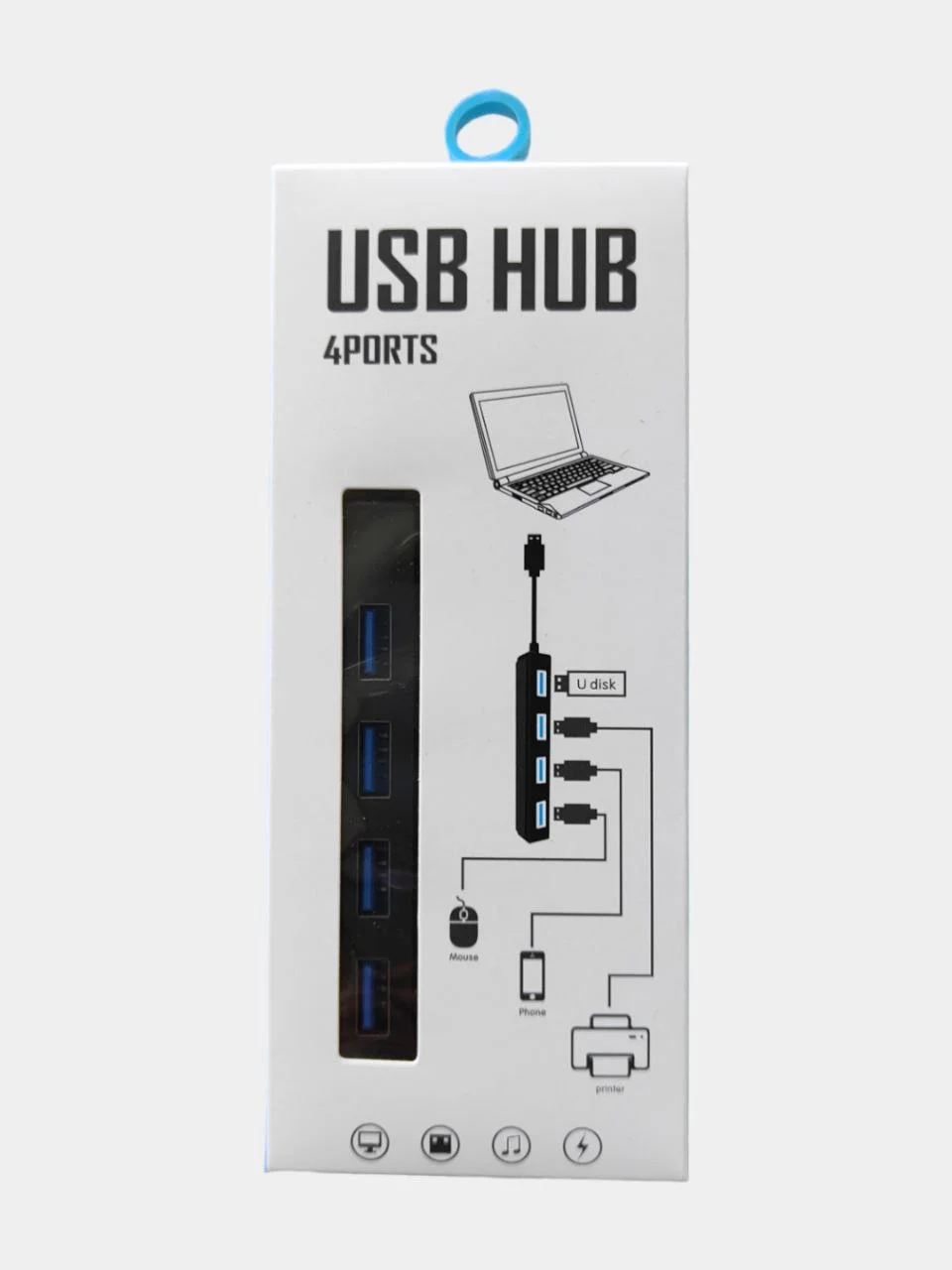 Разветвитель универсальный, USB-hub, 4 порта