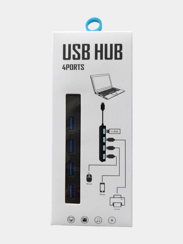 Разветвитель универсальный, USB-hub, 4 порта
