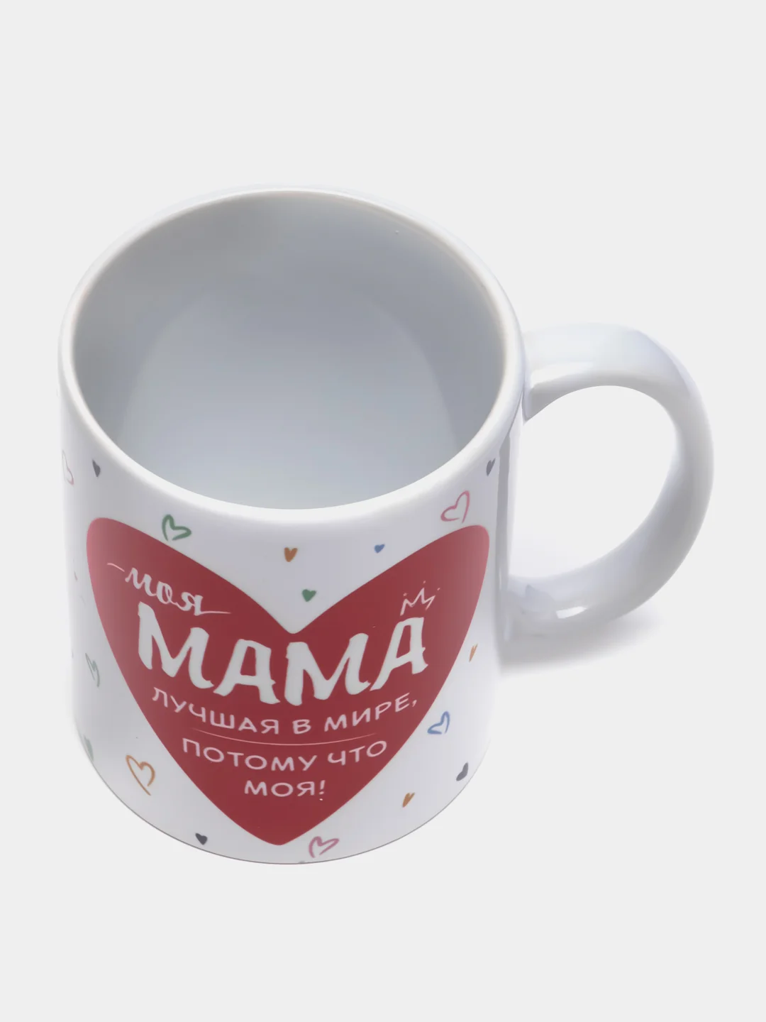 Коралловый подарочный набор маме: фартук + кружка