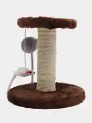 Коричневый когтеточка для кошек и котят с игрушками