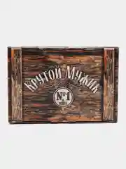 Коробка - пенал для подарка "Крутой мужик", картонная, сборная, 22*15*10 см