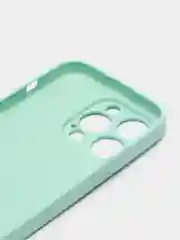 Бирюзовый чехол для iPhone, силиконовый, со стеклянной панелью