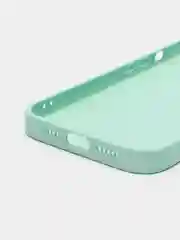 Бирюзовый чехол для iPhone, силиконовый, со стеклянной панелью