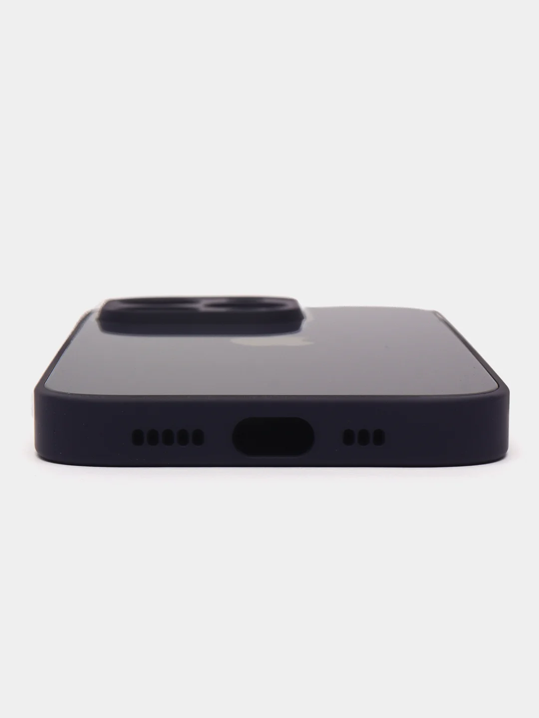 Индиго чехол для iPhone, силиконовый, со стеклянной панелью