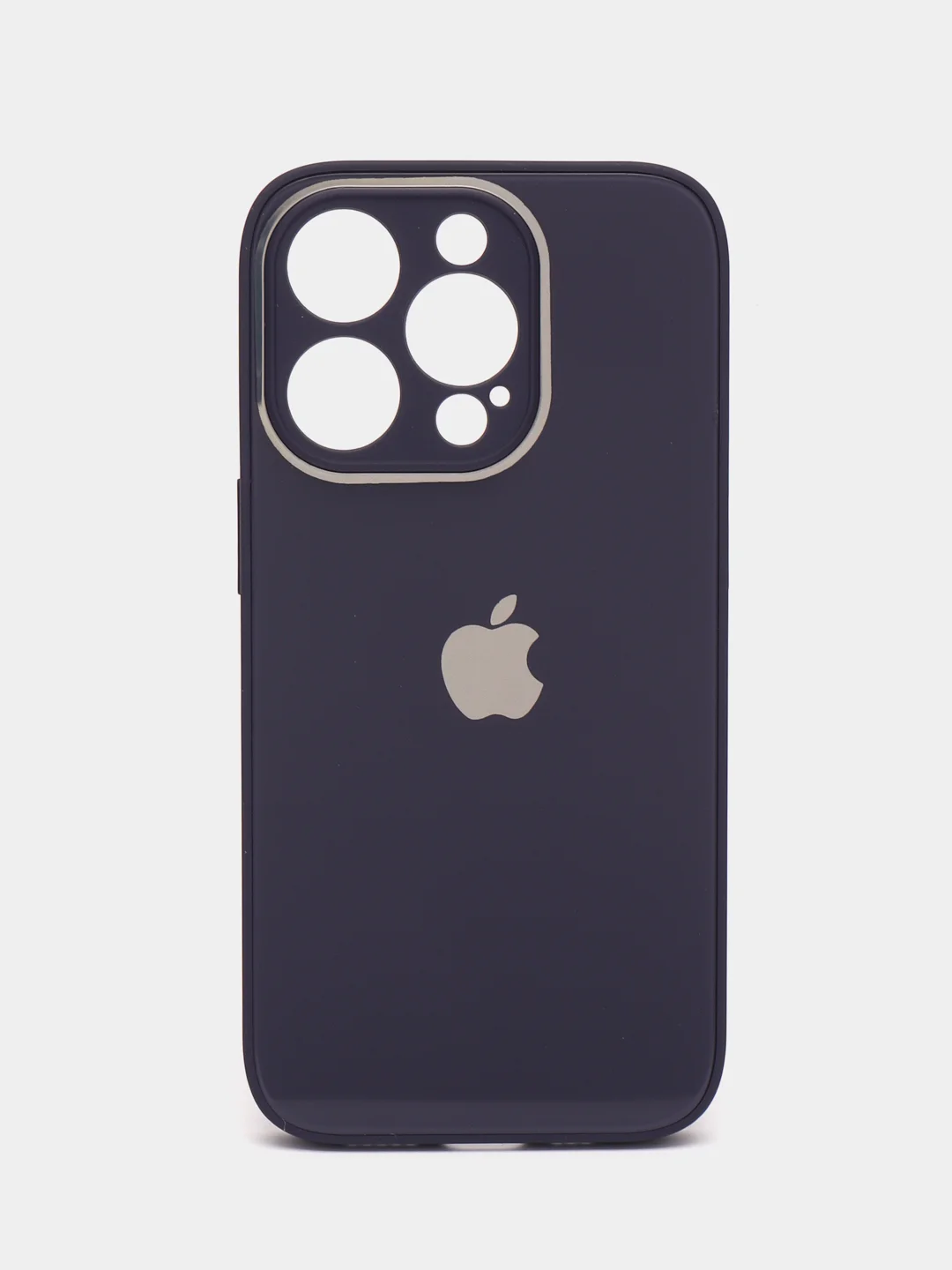 Индиго чехол для iPhone, силиконовый, со стеклянной панелью