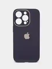 Индиго чехол для iPhone, силиконовый, со стеклянной панелью
