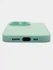 Бирюзовый чехол для iPhone, силиконовый, со стеклянной панелью