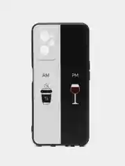 Бирюзовый силиконовый чехол для Realme 9i / OPPO A96, с принтом, с рисунком (Реалми 9 ай / Оппо А96)