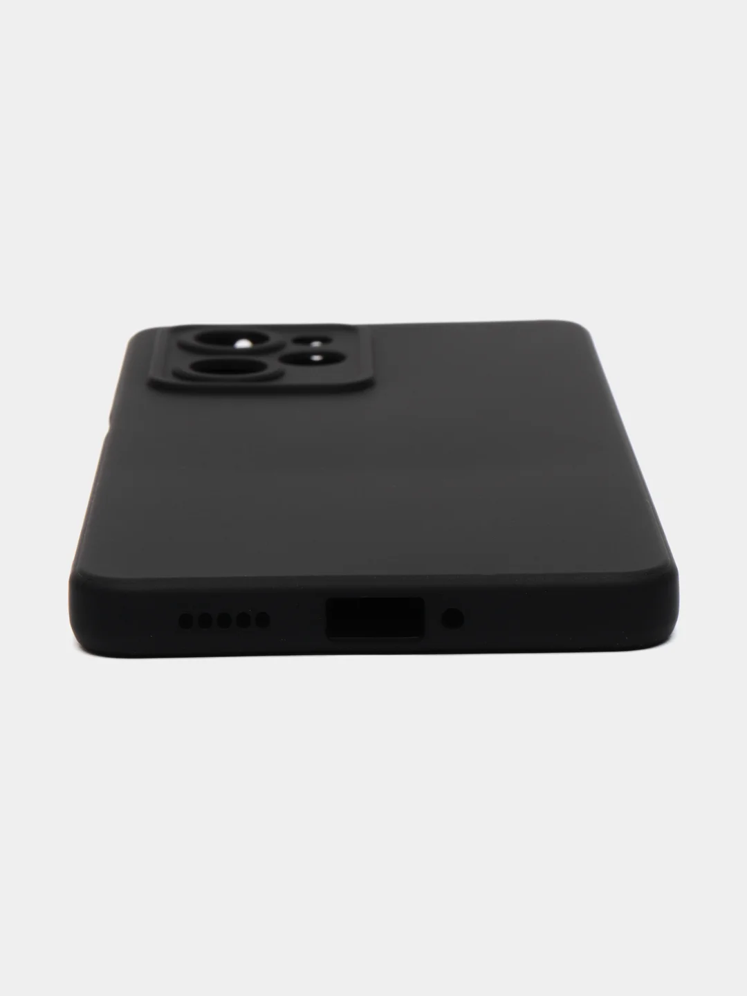 Черный чехол BROSCORP для Xiaomi Poco X5 Pro 5G матовый силиконовый тонкий, бортик вокруг камер