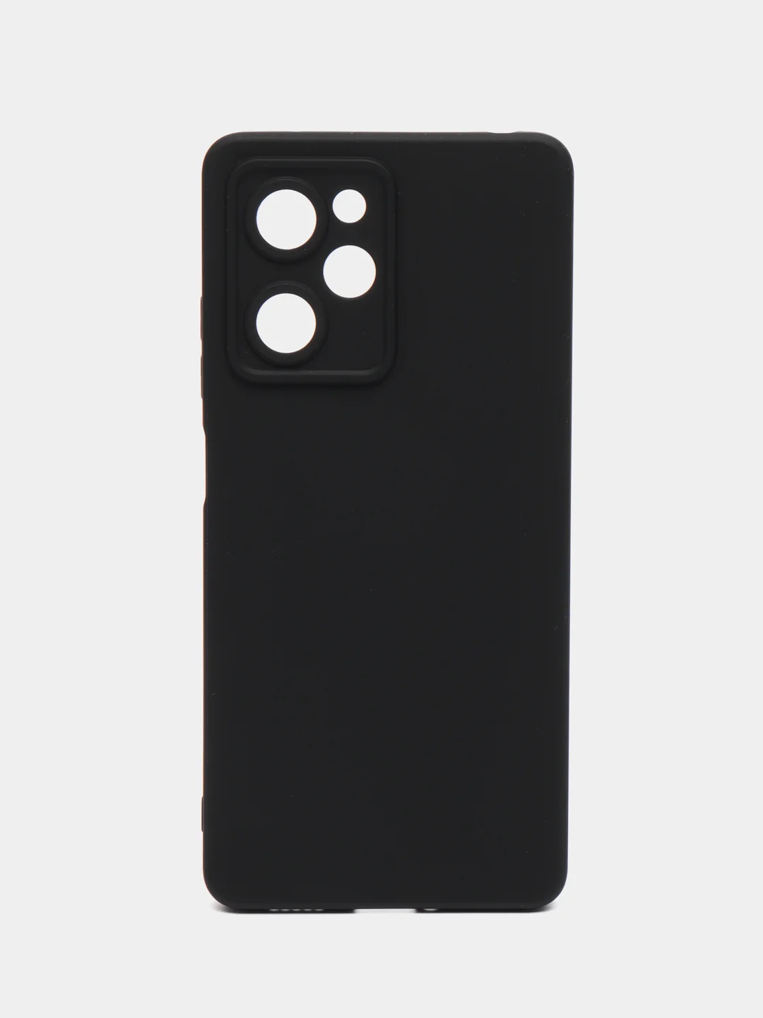 Черный чехол BROSCORP для Xiaomi Poco X5 Pro 5G матовый силиконовый тонкий, бортик вокруг камер