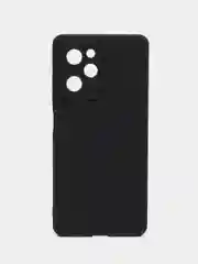 Черный чехол BROSCORP для Xiaomi Poco X5 Pro 5G матовый силиконовый тонкий, бортик вокруг камер