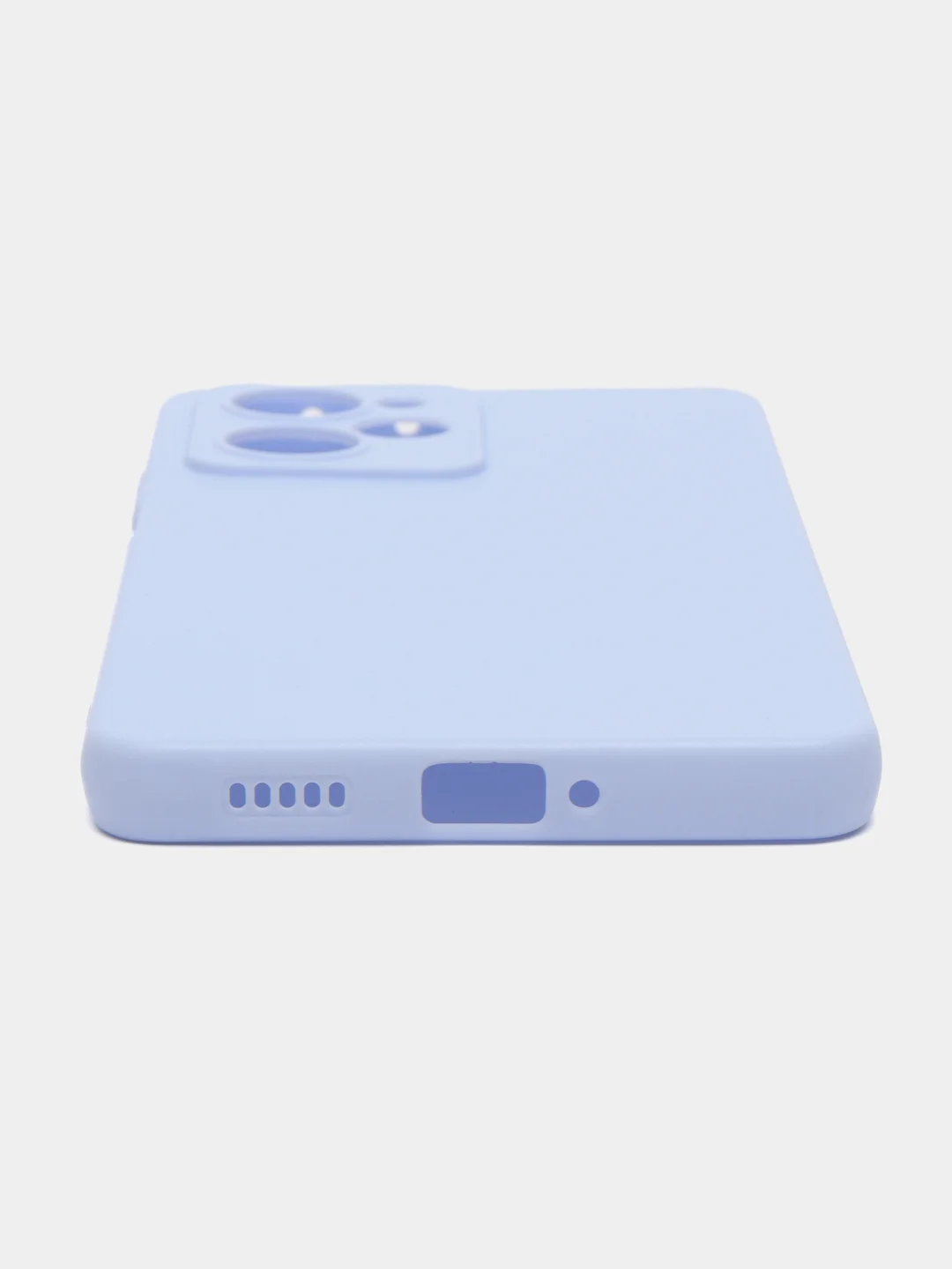 Светло-синий чехол BROSCORP для Xiaomi Poco X5 Pro 5G матовый силиконовый тонкий, бортик вокруг камер