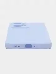Светло-синий чехол BROSCORP для Xiaomi Poco X5 Pro 5G матовый силиконовый тонкий, бортик вокруг камер