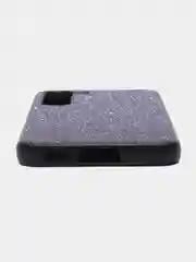 Синий блестящий чехол для Samsung Galaxy S23 пластиковый ROSCO со стразами силиконовая окантовка