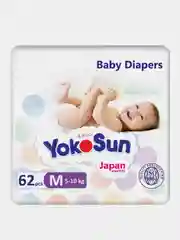Подгузники YokoSun на липучках, размер М (5-10 кг), 62 шт.