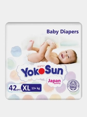 Подгузники YokoSun на липучках, размер XL, 13+ кг, 42 штуки