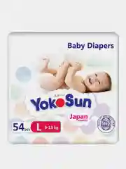 Подгузники YokoSun на липучках, размер L , 9-13 кг, 54 штуки