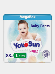 Подгузники-трусики Yokosun, L, 9-14 кг, 88 штук