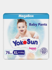 Подгузники-трусики YokoSun, XL, 12-20 кг, 76 штук