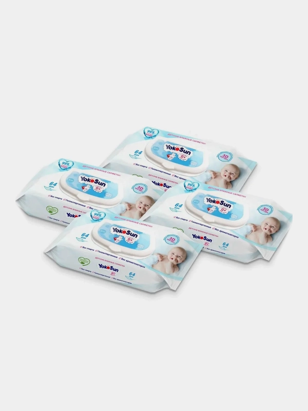 Детские влажные салфетки Megabox YokoSun, 256 штук