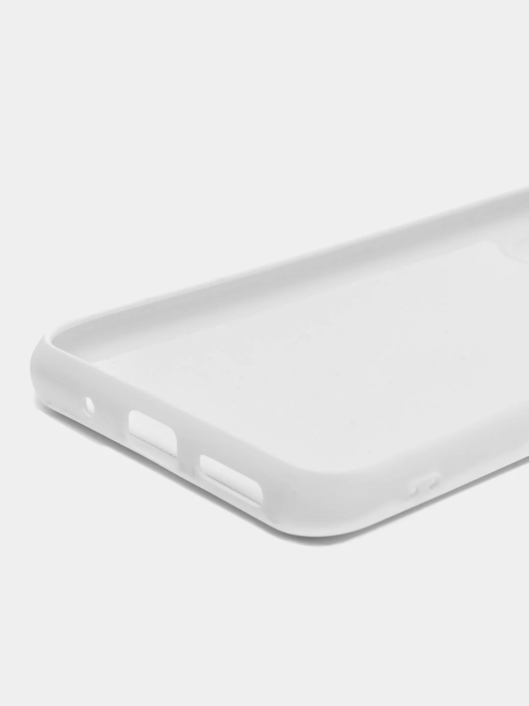 Белый силиконовый чехол на Xiaomi Poco C40 ( Сяоми Поко С40 ) прозрачный , защита камеры