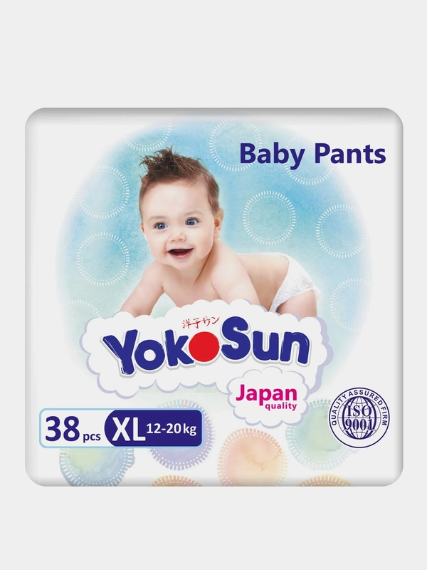 Подгузники-трусики YokoSun, размер XL, 12-20 кг, 38 штук