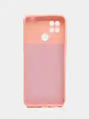 Пудровый силиконовый чехол на Xiaomi Poco C40 ( Сяоми Поко С40 ) прозрачный , защита камеры