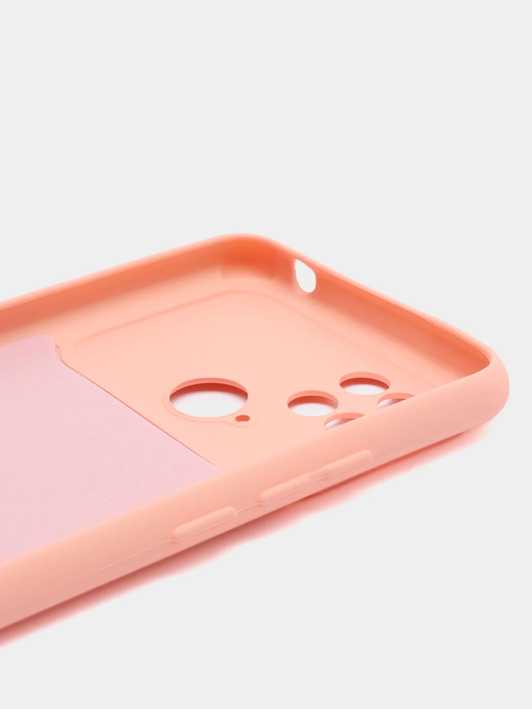 Пудровый силиконовый чехол на Xiaomi Poco C40 ( Сяоми Поко С40 ) прозрачный , защита камеры