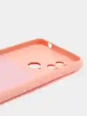Пудровый силиконовый чехол на Xiaomi Poco C40 ( Сяоми Поко С40 ) прозрачный , защита камеры