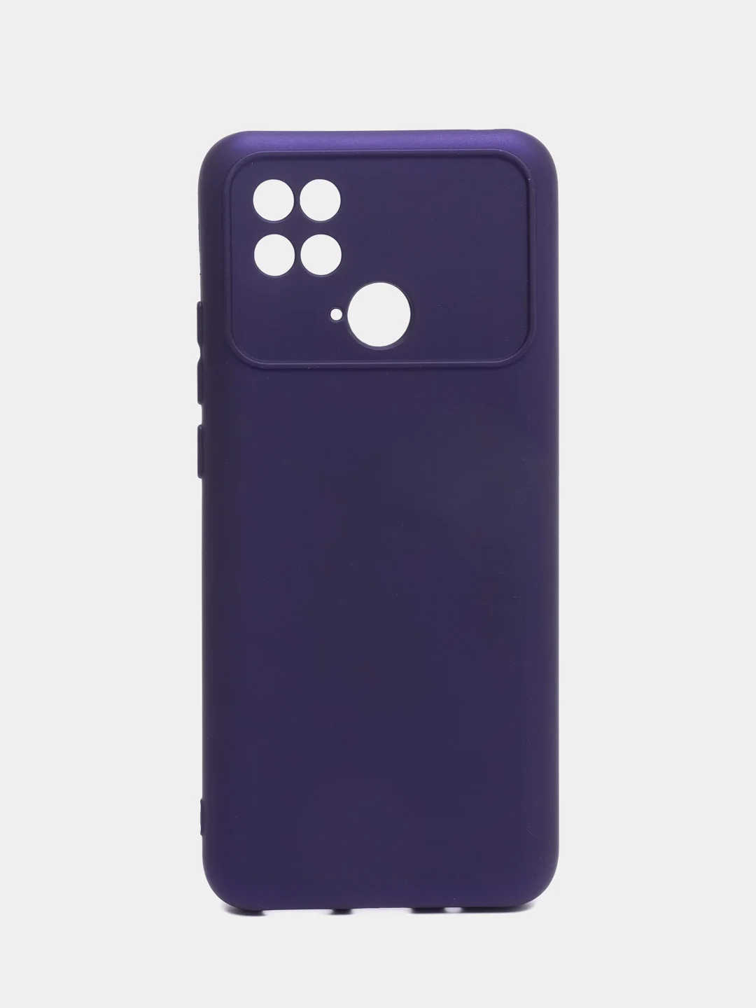 Пурпурный силиконовый чехол на Xiaomi Poco C40 ( Сяоми Поко С40 ) прозрачный , защита камеры
