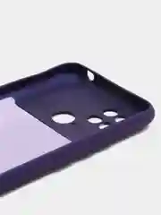 Пурпурный силиконовый чехол на Xiaomi Poco C40 ( Сяоми Поко С40 ) прозрачный , защита камеры