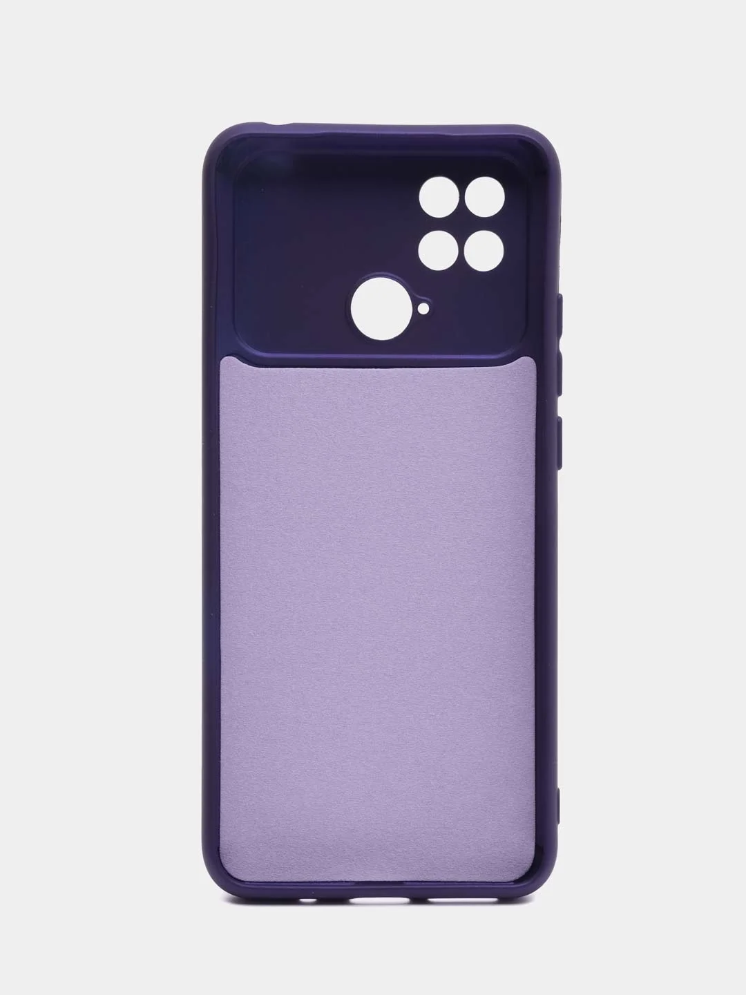Пурпурный силиконовый чехол на Xiaomi Poco C40 ( Сяоми Поко С40 ) прозрачный , защита камеры