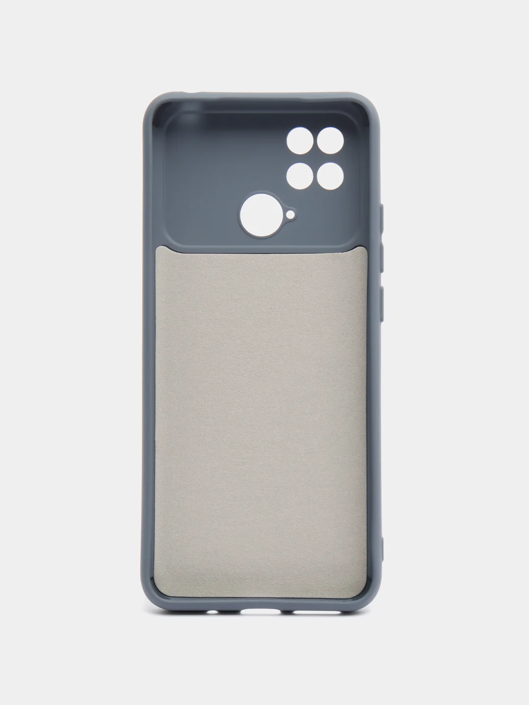 Темно-синий силиконовый чехол на Xiaomi Poco C40 ( Сяоми Поко С40 ) прозрачный , защита камеры